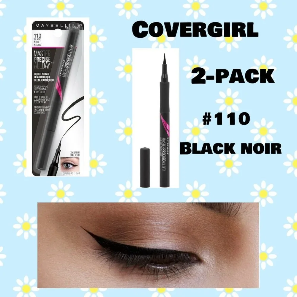 MAYBELLINE MASTER PRECISE ALLDAY LIQUID EYELINER 12HR 110 BLACK 2-PACK